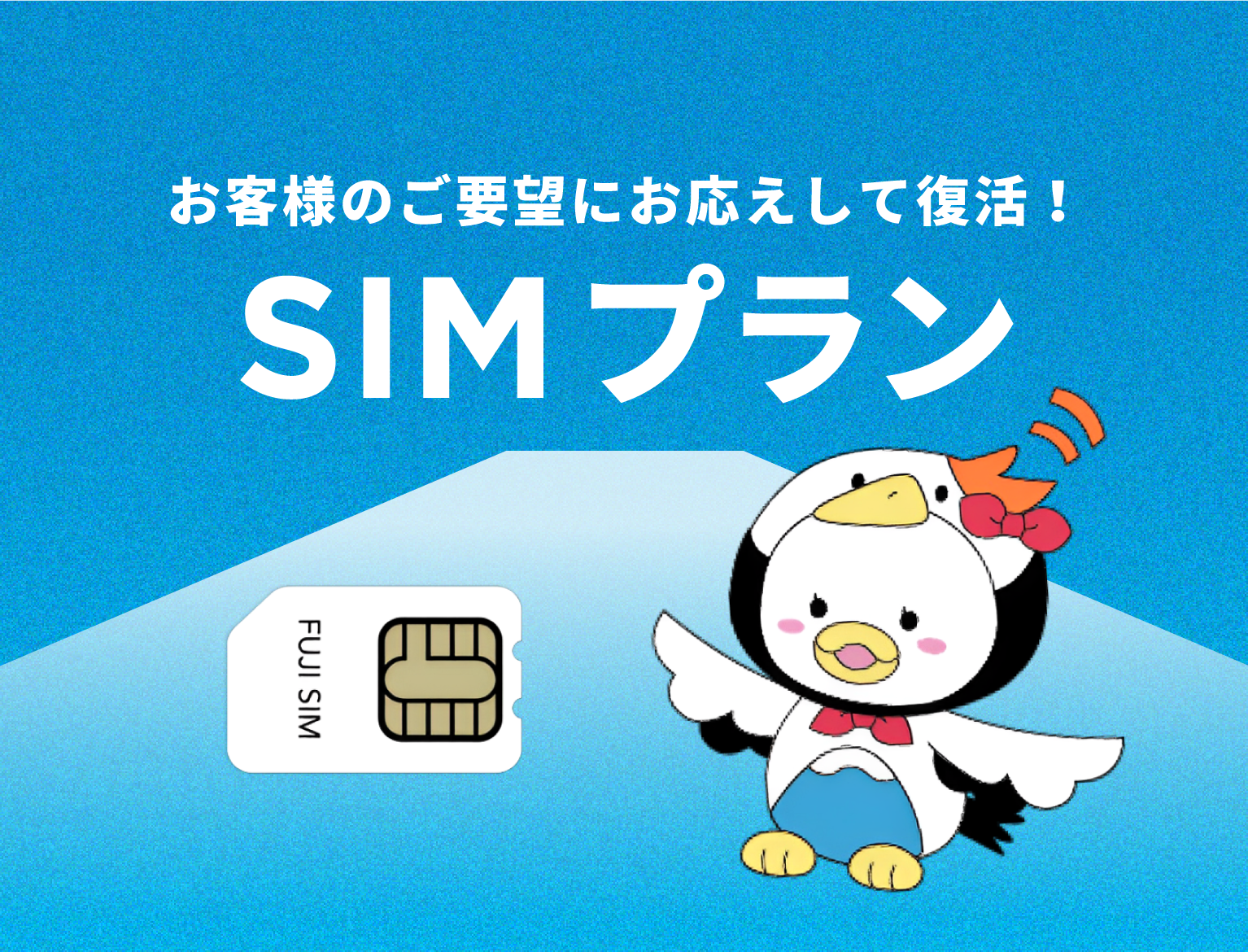 SIMプラン お客様のご要望にお応えして復活！
